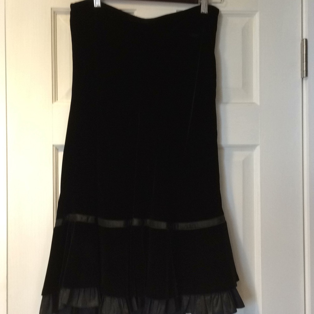 Black Velvet Skirt